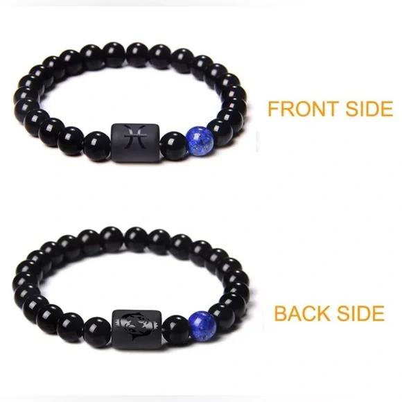 PISCES Beaded Bracelet 8mm Beads - Picture 2 of 5